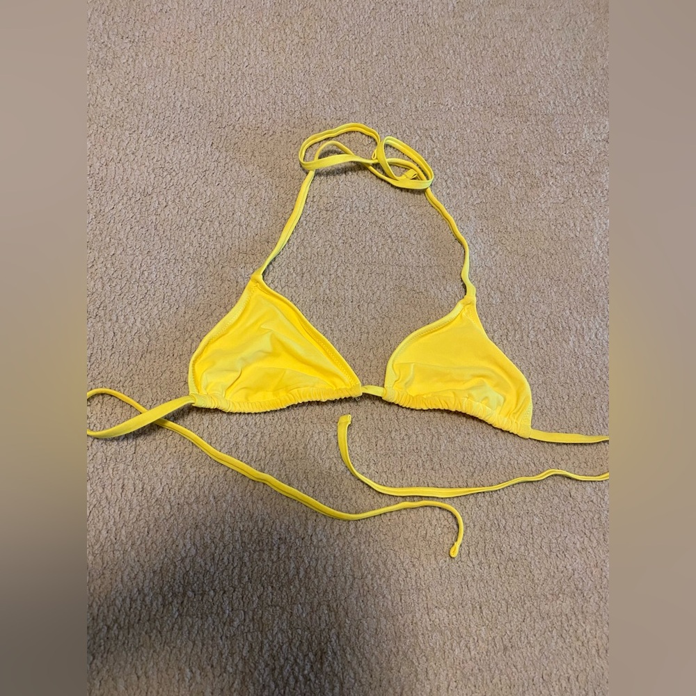 Aerie Yellow Sliding Triangle Bikini Top